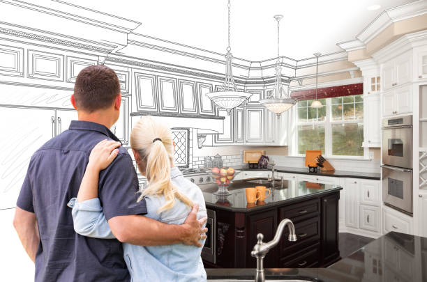 Custom kitchen cabinets installed in a Wallingford home
